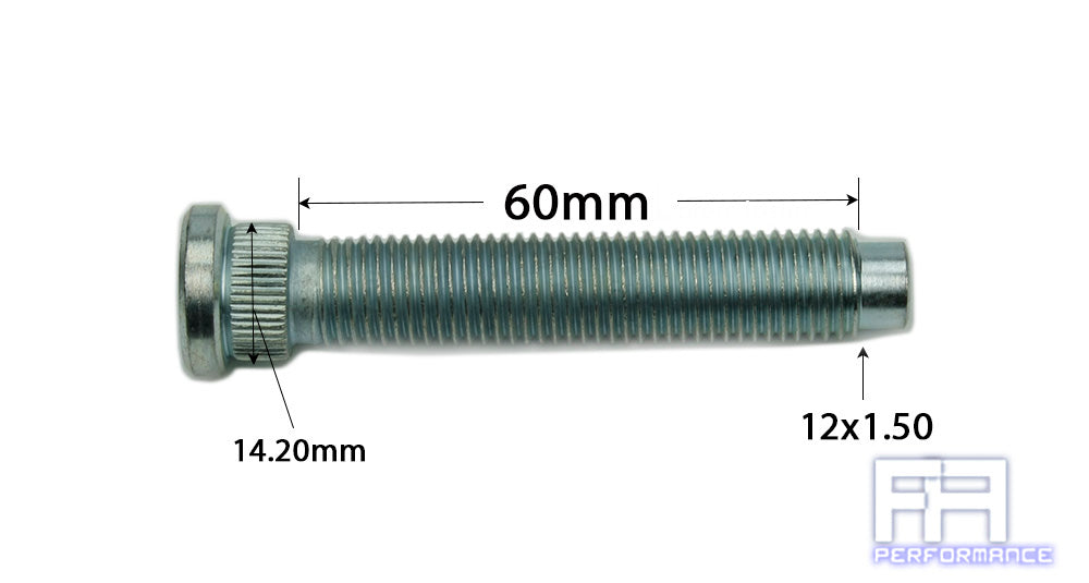 10x Syun 60mm Extend Wheel Stud 12x1.5 Knurl 14.2mm 10.9 Grade for Toyota Lexus
