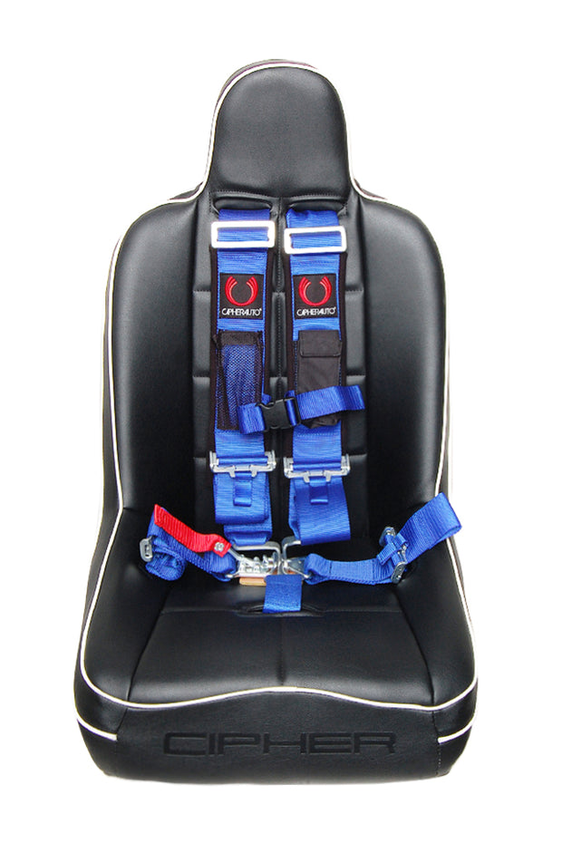 Cipher Racing Blue 4 Point Quick Release Racing Harness Set (Sold in Pairs)