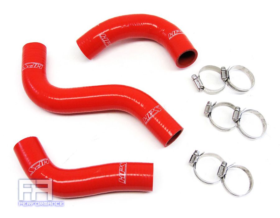 HPS Reinforced Silicone Radiator Hose Kit for 90-93 Mazda Miata MX5 MX5 1.6L Red
