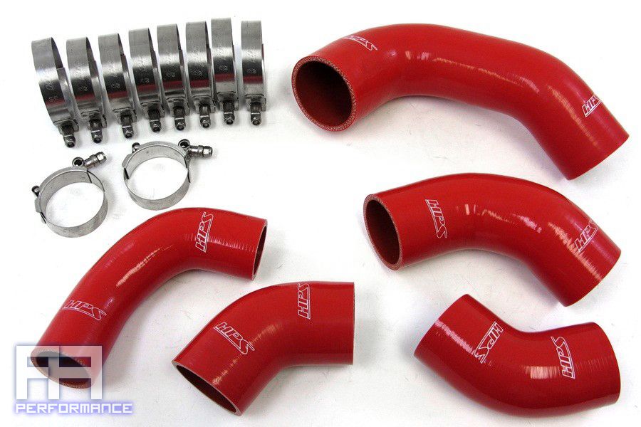 HPS Silicone Intercooler Hose Kit - Lancer EVO VIII 8 CT9A 2.0L 4G63 03-05 Red