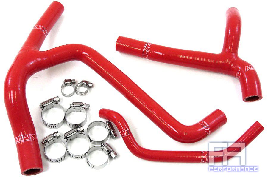 HPS Reinforced Silicone Radiator Hose Kit - KX450F Racing Dirt Bike 2009 Red