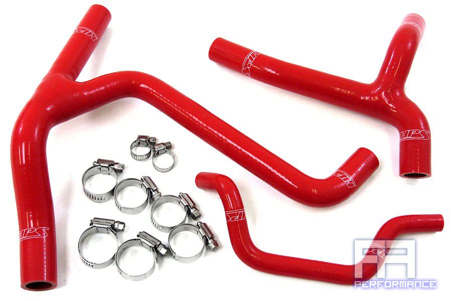 HPS Reinforced Silicone Radiator Hose Kit - KX450F Racing Dirt Bike 10-12 Red