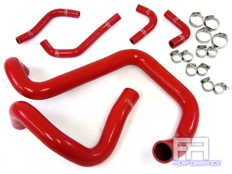 HPS Silicone Radiator+Heater Hose Kit for Jeep Wrangler JK 12-14 3.6L LHD Red
