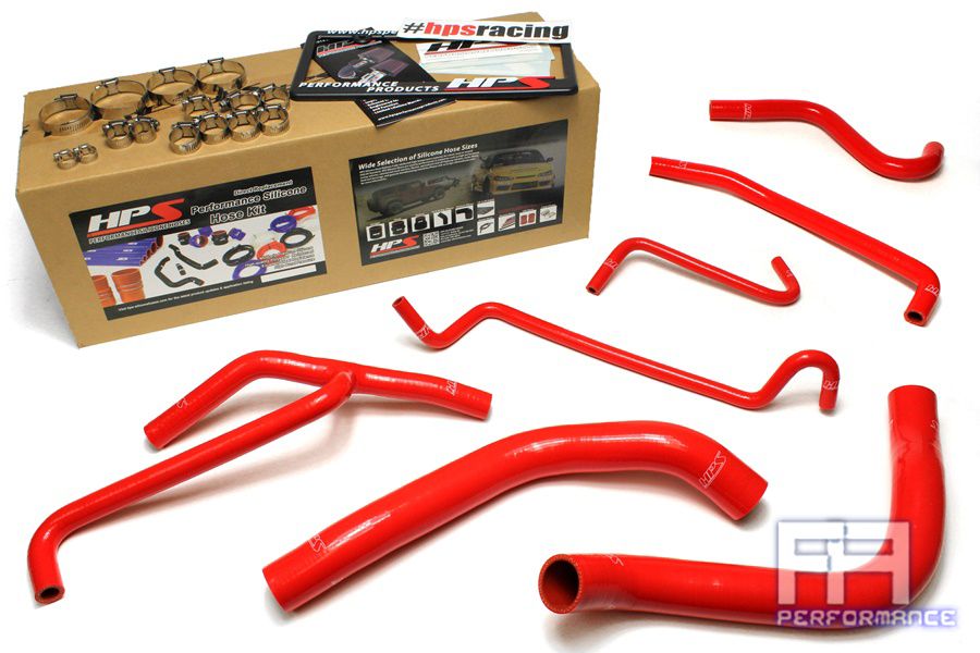 HPS Silicone Radiator + Heater Hose Kit For Ford 11-14 Mustang 3.7L 3.7 V6 - Red