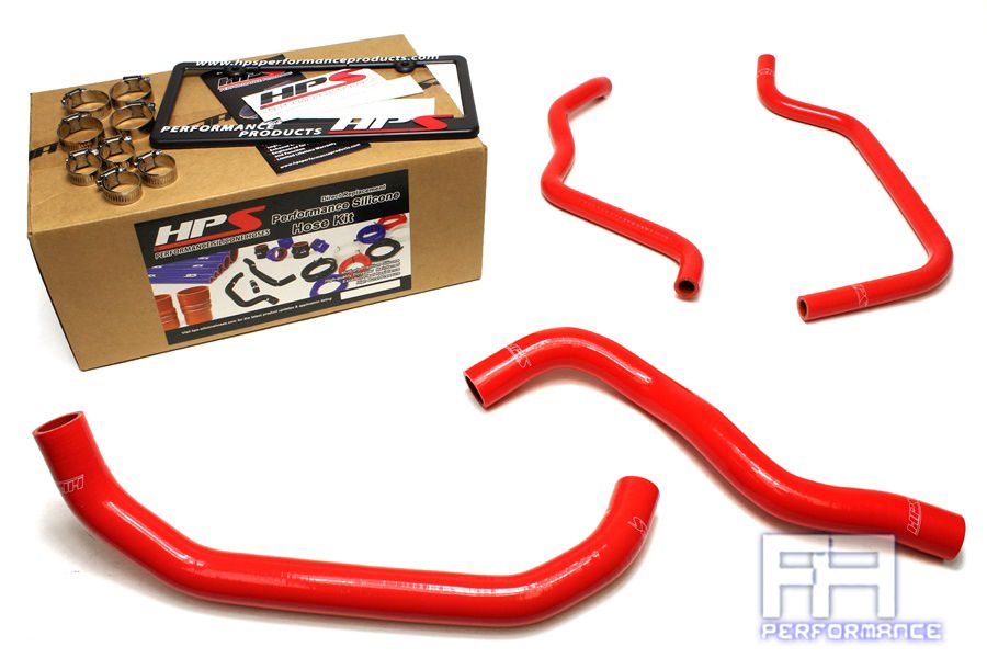 HPS Silicone Radiator+Heater Hose For 08-12 Accord 09-14 TSX 2.4L 2.4 LHD Red