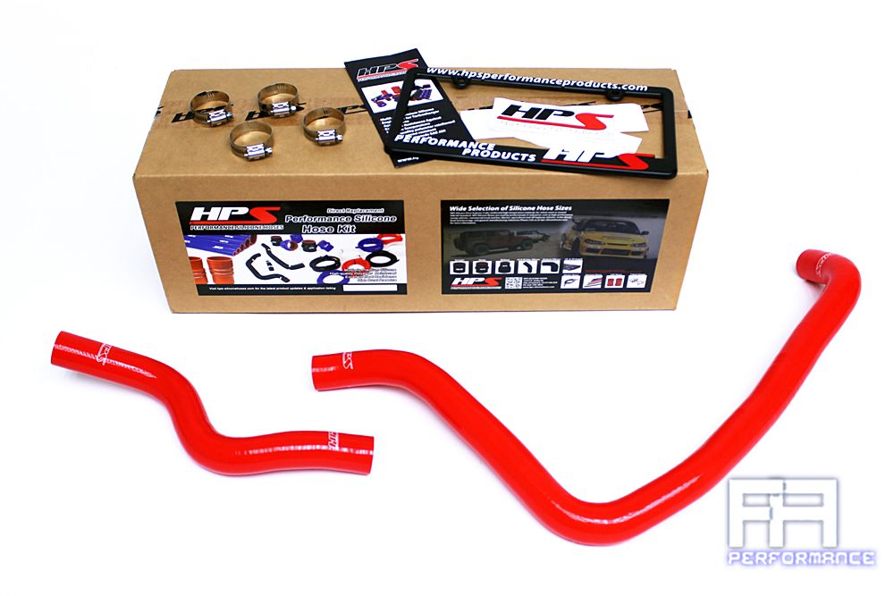 HPS Reinforced Silicone Radiator Coolant Hose Kit For 98-02 Accord 2.3L 2.3 Red