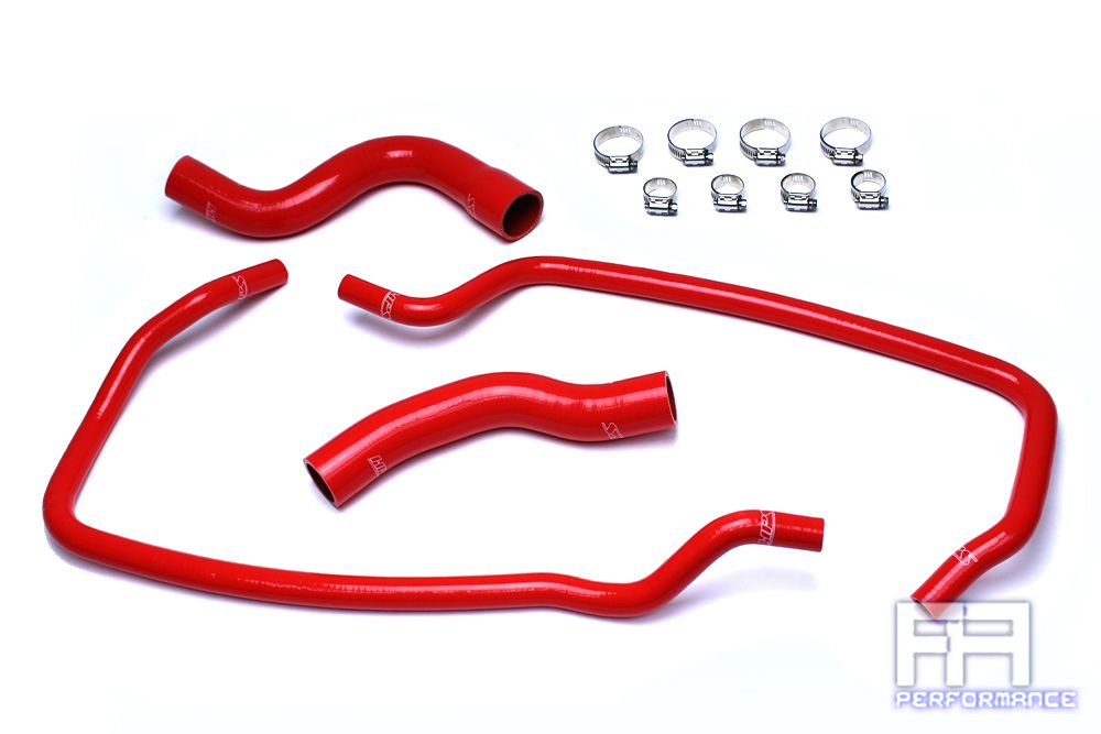 HPS Silicone Radiator + Heater Coolant Hose For 01-04 Grand Cherokee WJ 4.7L Red