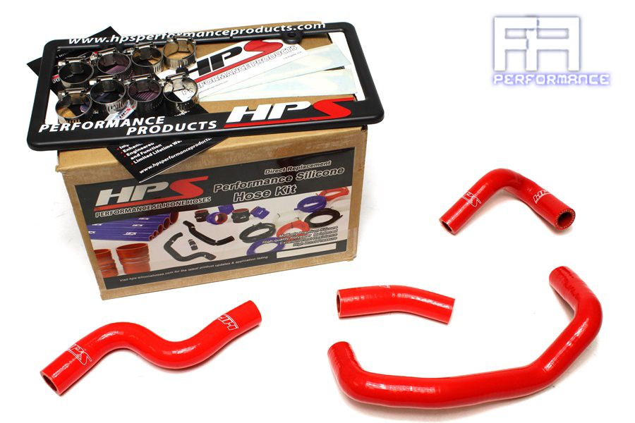 HPS Reinforced Silicone Heater Hose for 06-14 Mazda MX5 MX-5 Miata 2.0 2.0L -Red