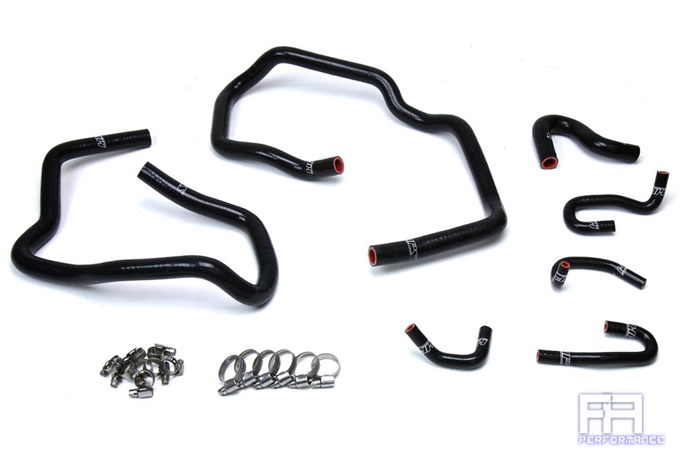 HPS Reinforce Silicone Heater Hose Kit For Toyota 10-14 FJ Cruiser 4.0L V6 Black