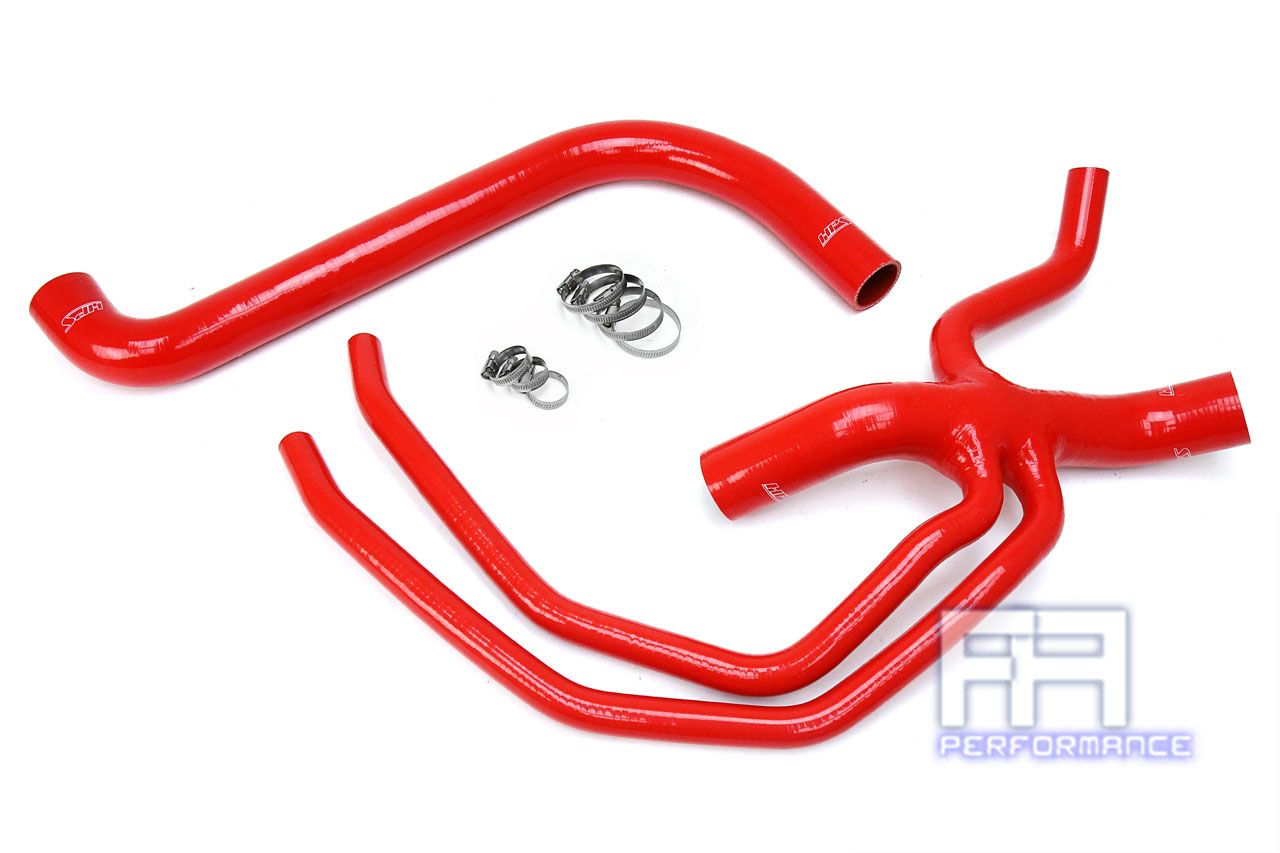 HPS Reinforced Silicone Radiator Hose For Ford 99-03 F150 Lightning 5.4L V8 Red
