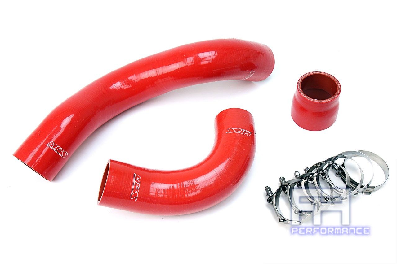 HPS Reinforced Silicone Intercooler Hose For 17-18 Civic Type R 2.0L Turbo Red