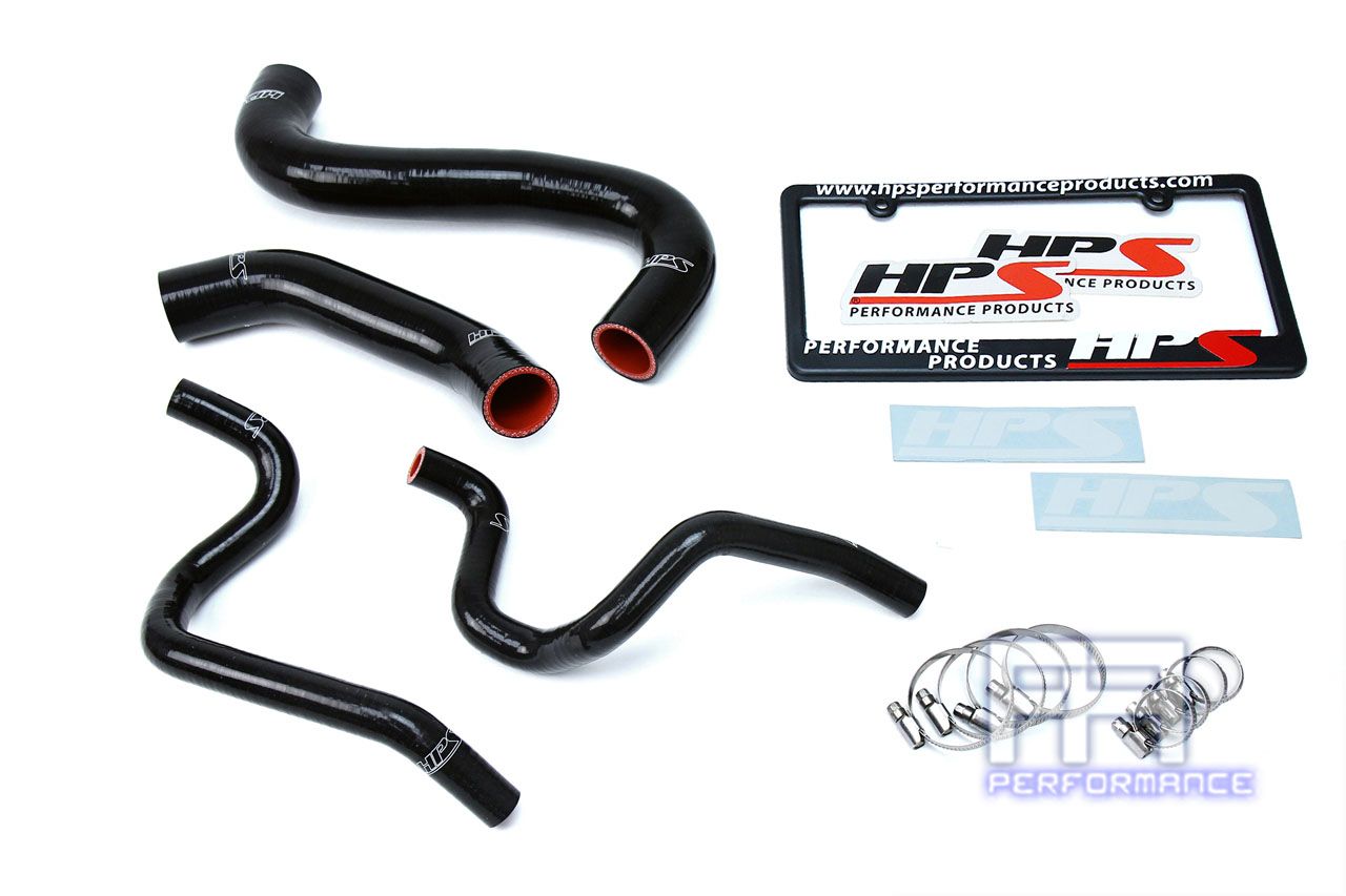 HPS Silicone Radiator+Heater Hose For Subaru 02 Impreza 2.5L Non Turbo LHD Black
