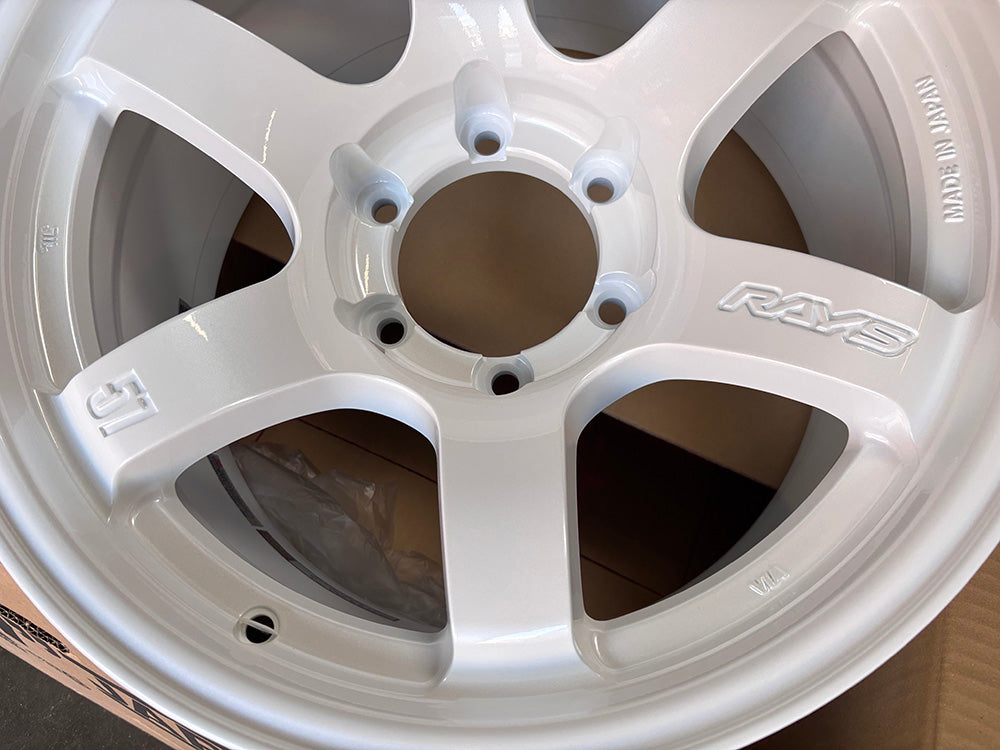 Rays 57DR-X Ceramic Pearl Wheels 17x8.5 -10 6x139 Silverado Cheyenne Sierra