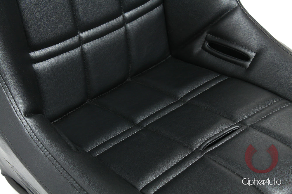 CPA3003 Black Leatherette Universal Fixed Bucket Suspension / Jeep Seats