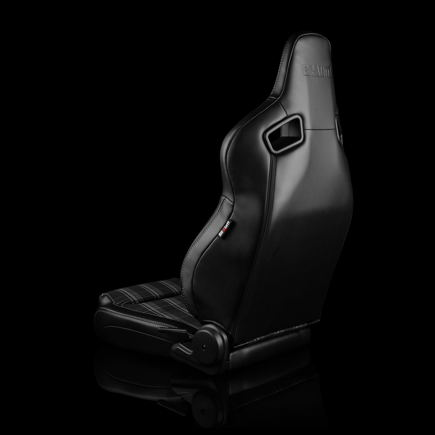 Braum Racing ELITE V2 Series *Low Bolster* (Black and Grey Plaid) Sport Reclinable Seats