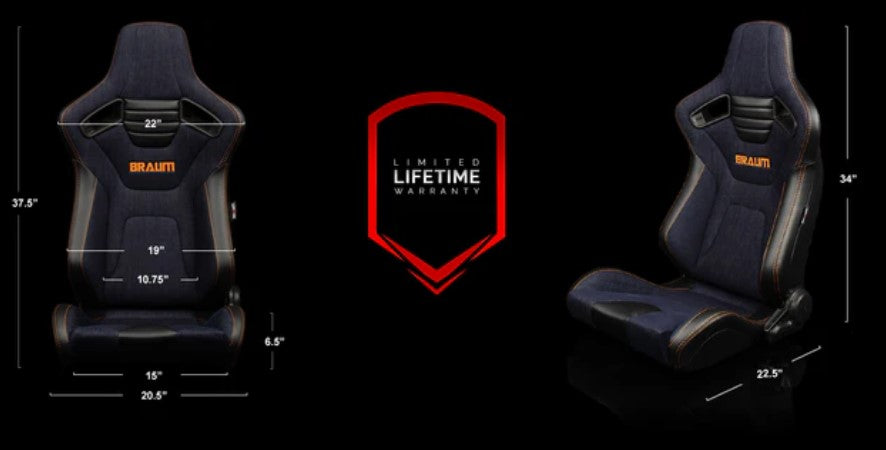 Braum Racing Elite-X SERIES Reclining Racing Seats (9 Options)- PAIR