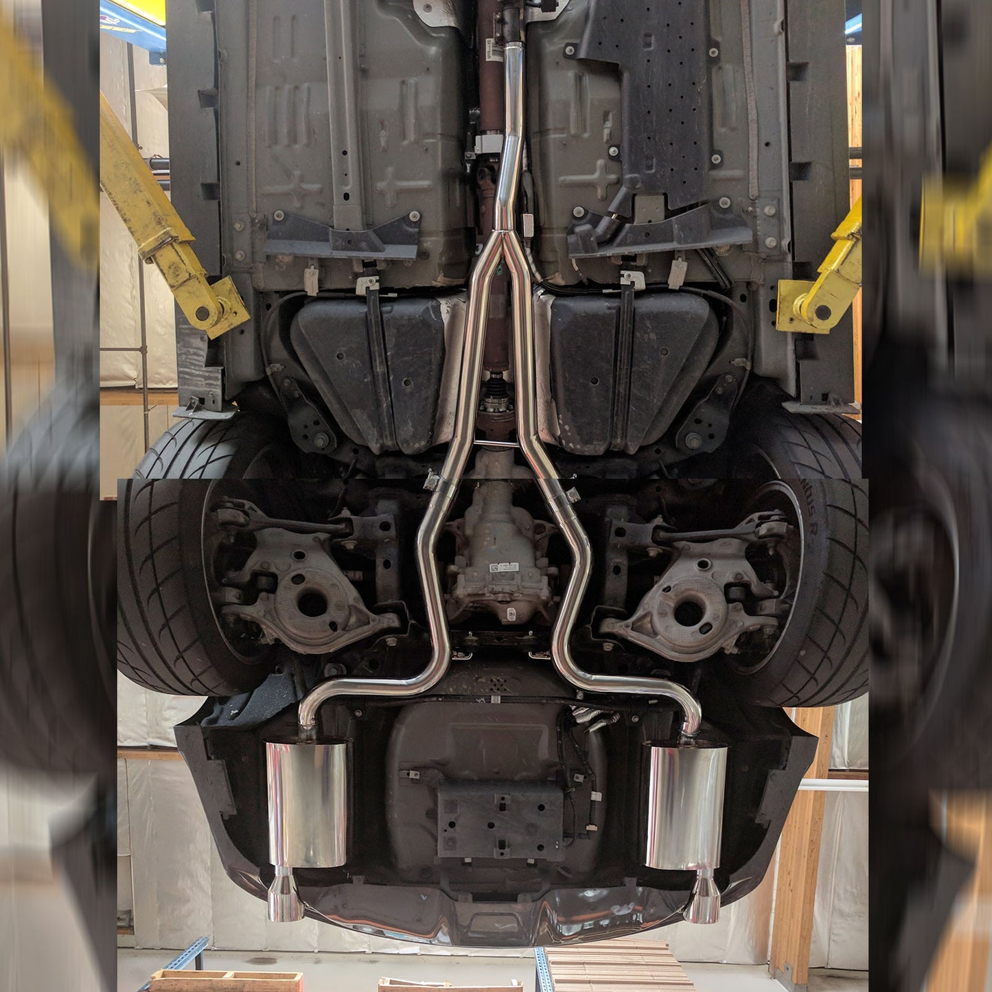 Rev9 Catback Exhaust 4" Dual Tip +Y Pipe for Mustang 2.3L Turbo 15-20 w/o Active