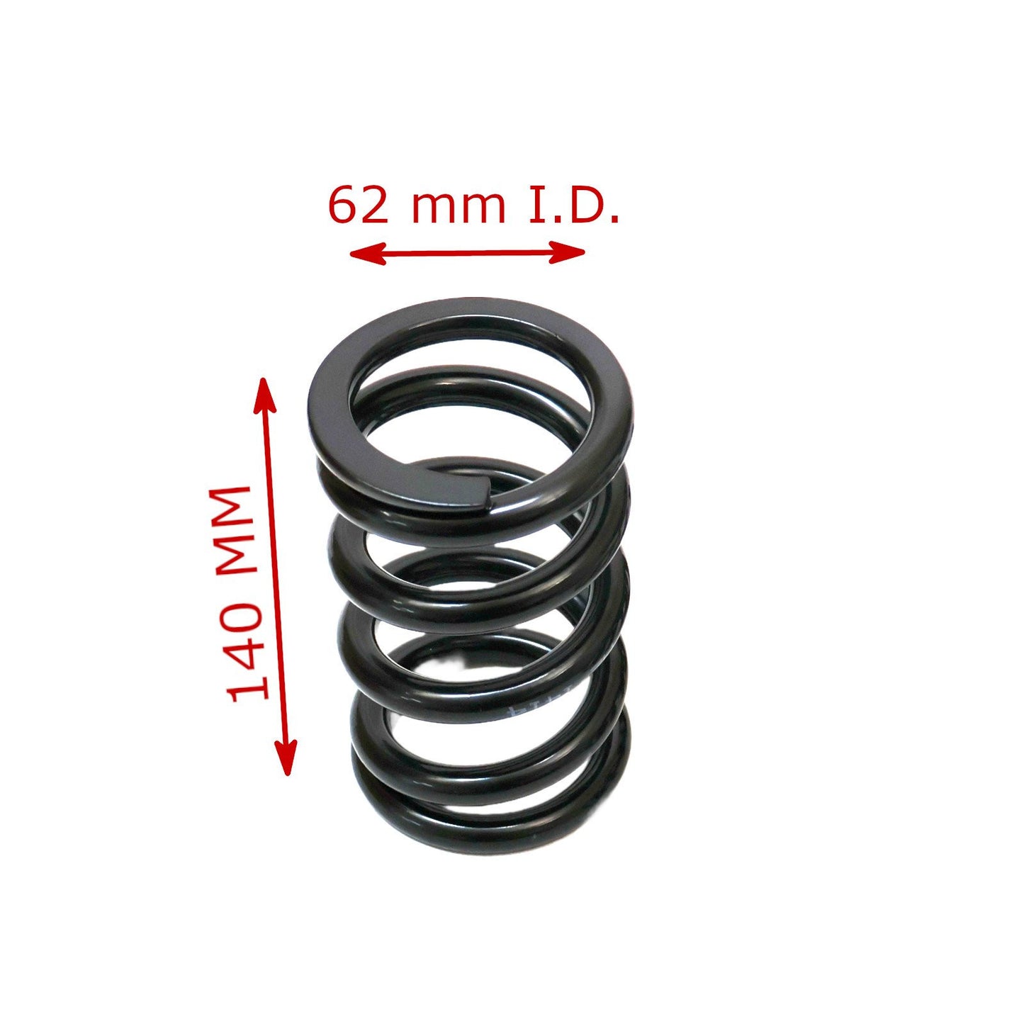 Godspeed Black Custom Coilover Spring Pair - 4KG/784lbs, 140mm L x 62mm ID