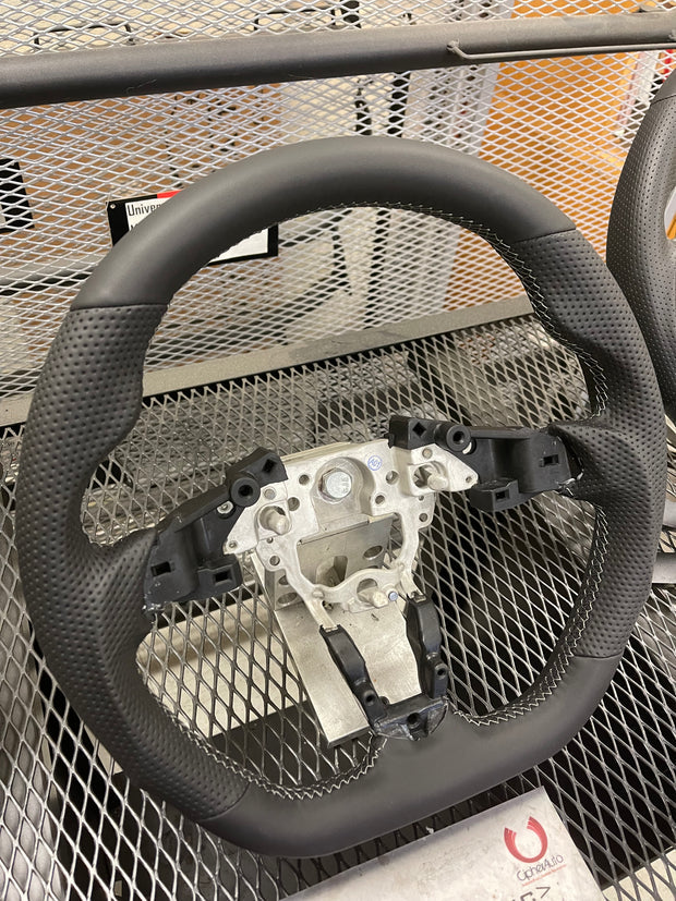 Cipher Auto Enhanced Steering Wheel Mazda Miata MX5 16-25 ND Leather Grey Stitching