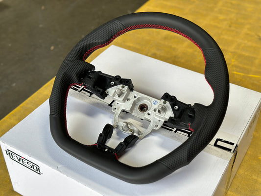 Cipher Auto Enhanced Steering Wheel Mazda Miata MX-5 16+ ND Leather Red Stitching