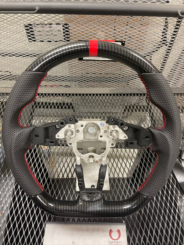 Cipher Auto Enhanced Steering Wheel Mazda Miata 16+ ND Hydro Carbon Red Stitching
