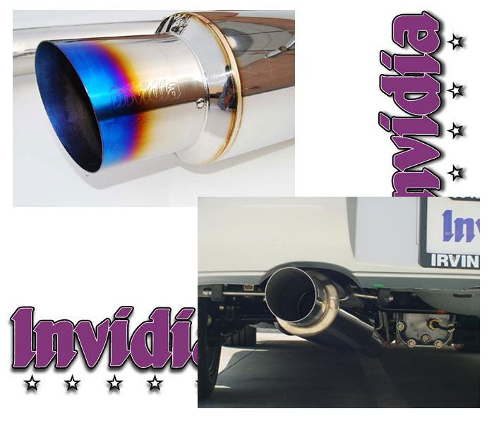 INVIDIA N1 Racing Titanium Burnt Tip Catback Exhaust for Subaru WRX STi 02-07