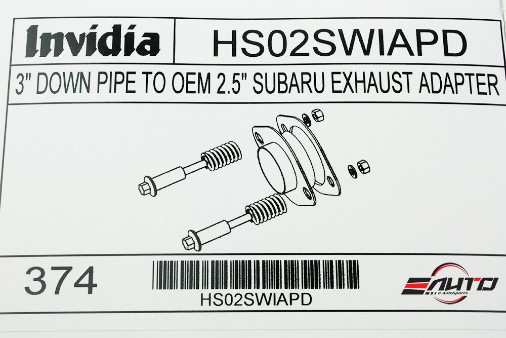INVIDIA 3" Pipe to 2.5" OEM Exhaust Adapter for WRX STi Legacy Forester