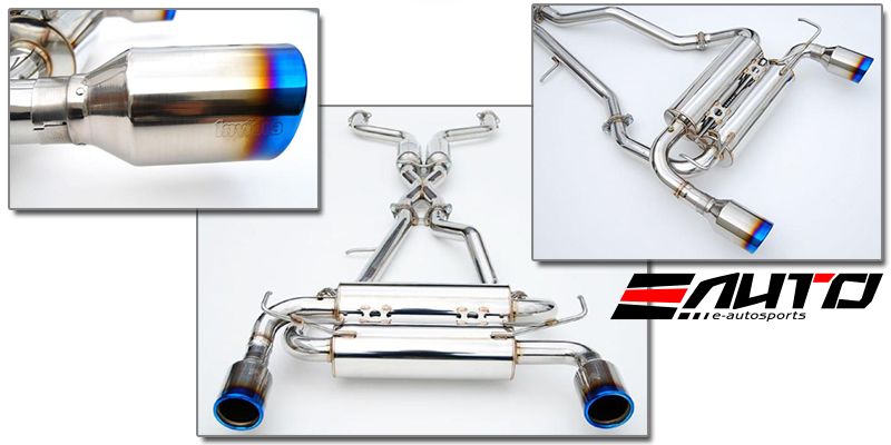 INVIDIA GEMINI 110mm Dual Roll Titanium Tip Catback Exhaust for FX35 FX45 03-08