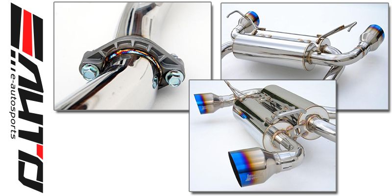 INVIDIA GEMINI Dual 1 layer Titanium Tip Catback Exhaust for G35 Coupe 2D 03-07