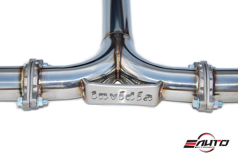 INVIDIA Q300 110mm Dual Roll Titanium Tip Catback Exhaust for Acura TSX 04-08