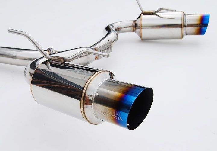 INVIDIA N1 Dual Titanium Burnt Tip Catback Exhaust for STi 08-14 Wagon WRX 11-14
