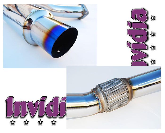 INVIDIA N1 Single Burnt Titanium Tip Catback Exhaust for WRX STI *Sedan* 08-14