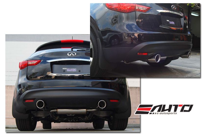 INVIDIA GEMINI Roll Stainless Tip Catback Exhaust for FX35 FX37 QX70 *V6* 09-20