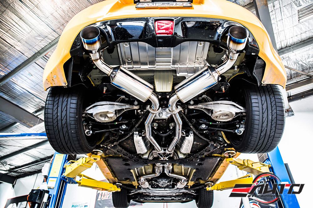 INVIDIA GT N1 1 layer Dual Stainless Tip Catback Exhaust for Nissan 370z 09-21