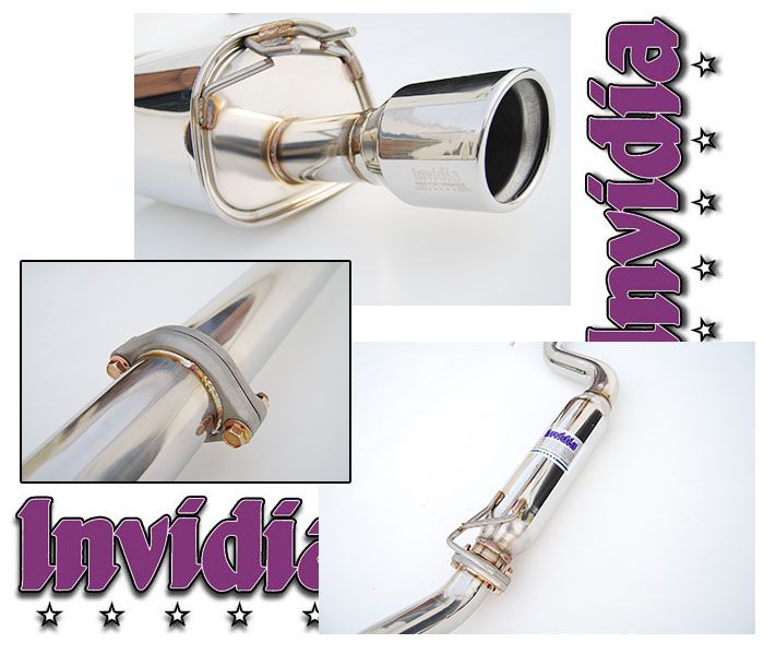 INVIDIA Q300 Rolled Stainless Tip Catback Exhaust for Civic *Si Coupe 14-15* FG4