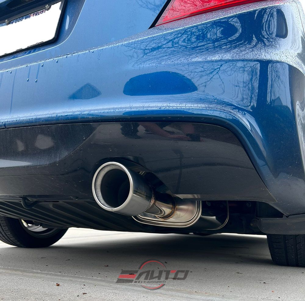 INVIDIA Q300 Rolled Stainless Tip Catback Exhaust for Civic *Si Coupe* 12-15 FG4