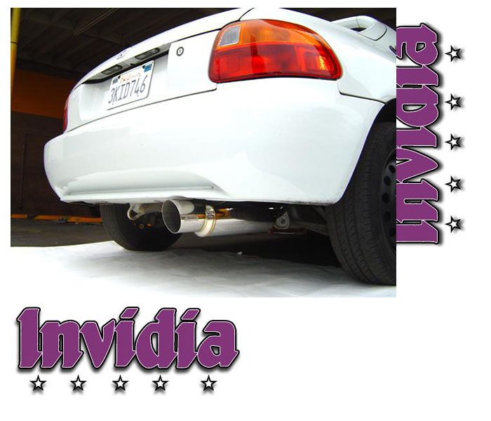 INVIDIA N1 101mm Stainless Tip Catback Exhaust Del Sol 93-97 EG1 w/ Resonator