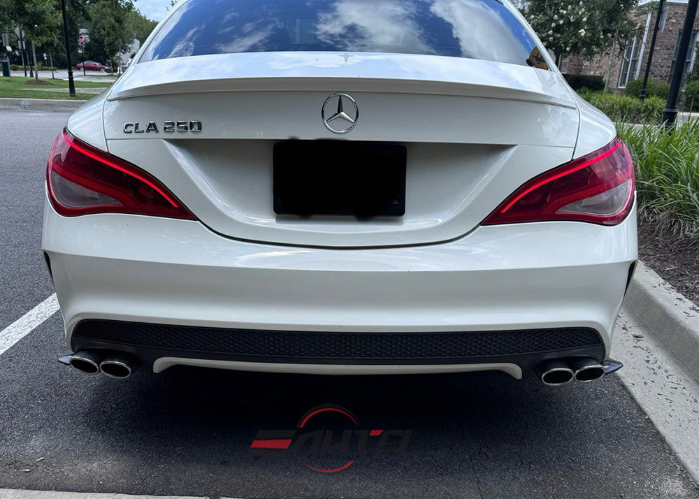 MEGAN Quad 2.5x3.25 SS Roll Tip Axleback Exhaust - Benz CLA CLA250 13-16 C117