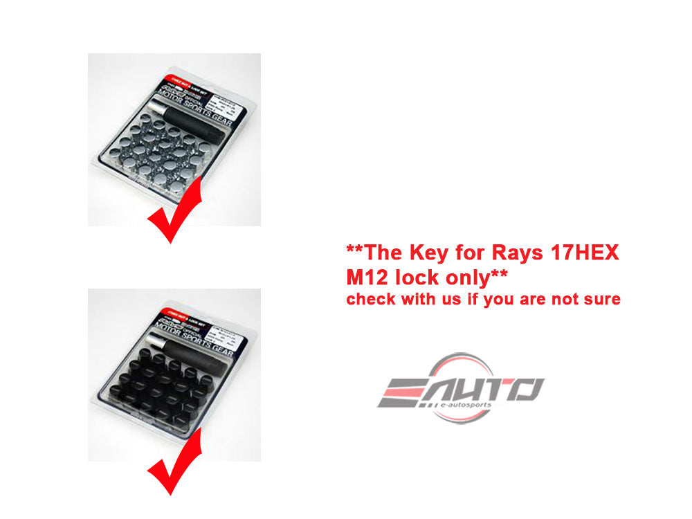 #11-#15 Kics Project R40 Iconix/R26/Rays 17Hex Key Adapter M12 *12x1.5/12x1.25 only*