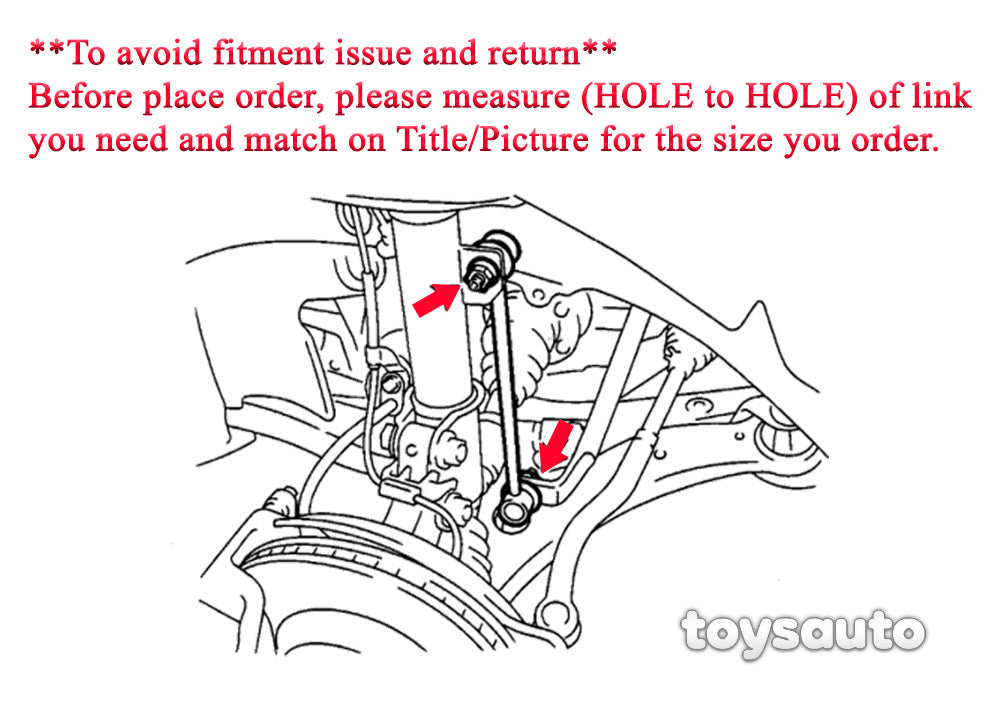 Godspeed Adjustable Universal Swaybar Sway Bar End Link 350mm-400mm 10/12mm bolt
