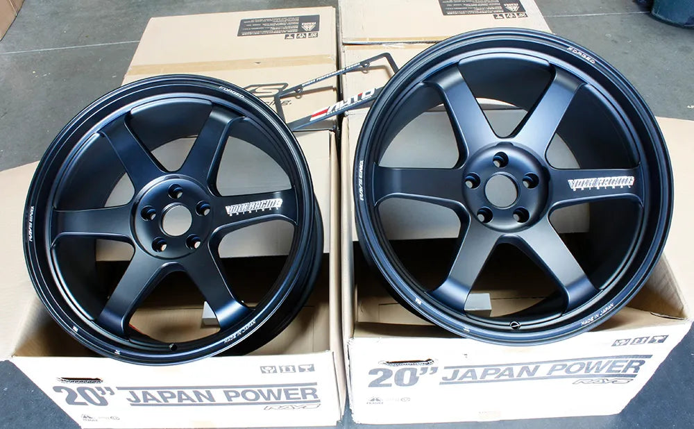 Rays TE37 Ultra M spec Matte Black Wheel Skyline GTR R35 20x10 20x12 – E  Auto Inc.