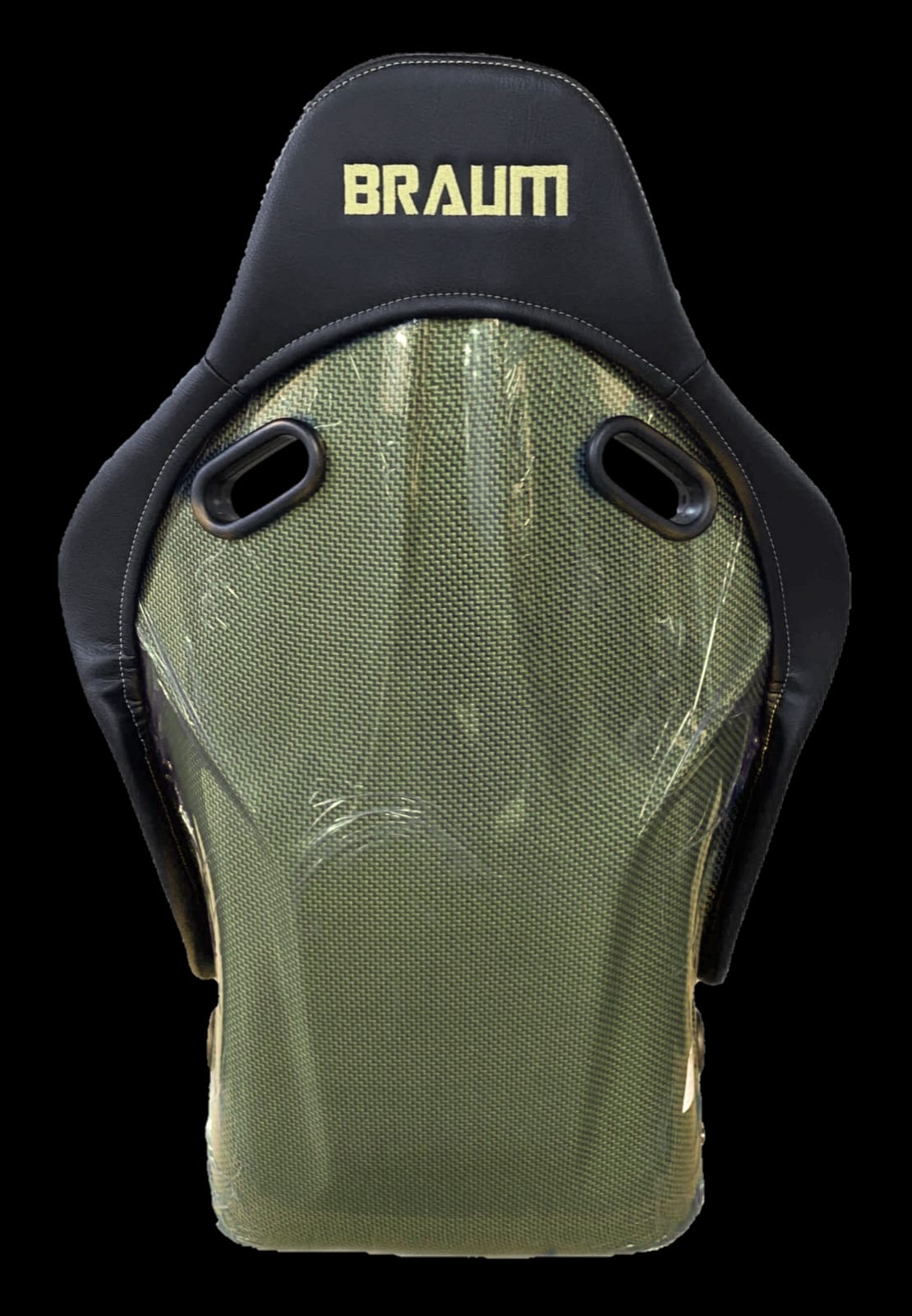 Braum Racing Falcon-S FIXED BACK BUCKET Carbon Kevlar seat (Black Alcantara | Yellow Stitching))