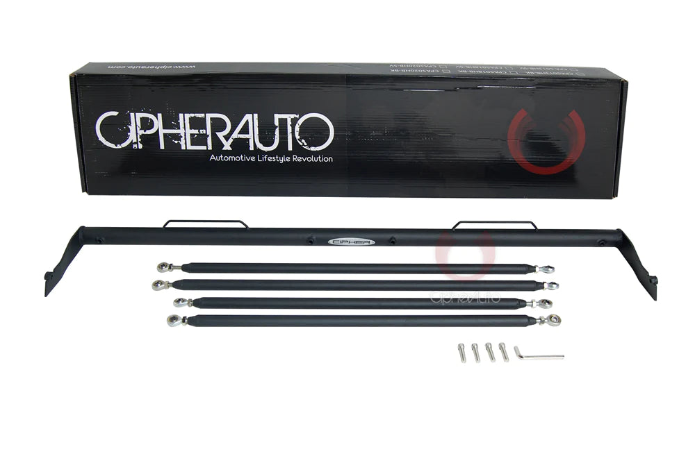 Cipher Racing Harness Bar Black Powder Coated (2009-2015 CTS Sedan)