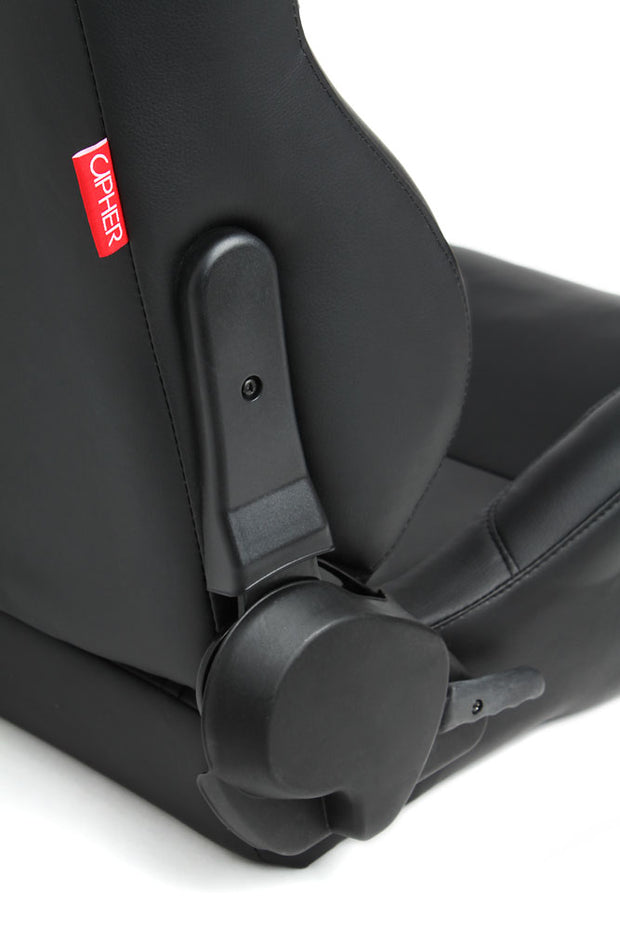 CPA1025 Black Leatherette Universal Racing Seats (Sold in Pairs)