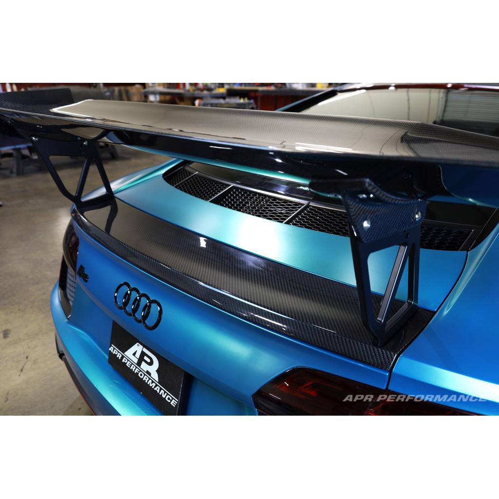 APR Performance Audi R8 GTC-500 Adjustable Wing, with Carbon Fiber Active Spoiler Panel Replacement 2016-2022