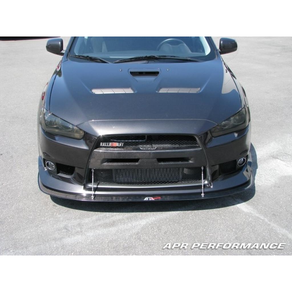 APR Performance Mitsubishi Evolution X with OEM lip Front Wind Splitter 2008-2016