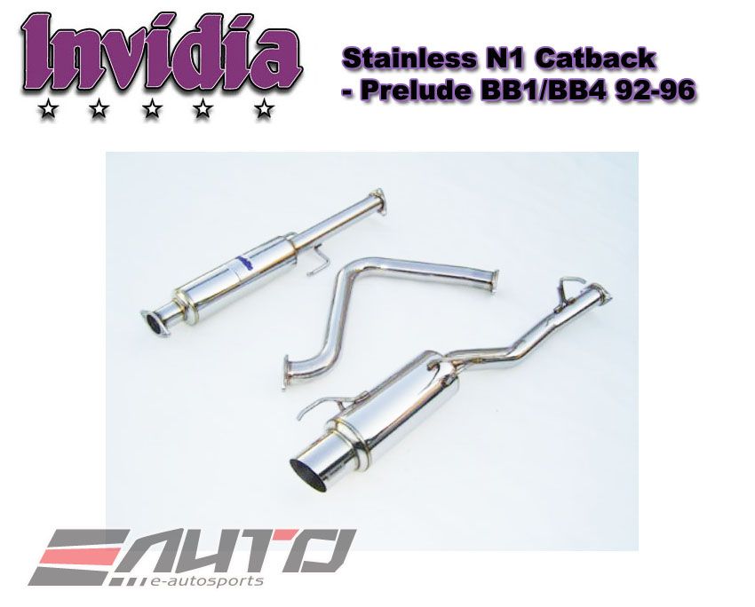 INVIDIA Q300 110mm Roll Titanium Tip Catback Exhaust for Prelude *Type SH* 97-413