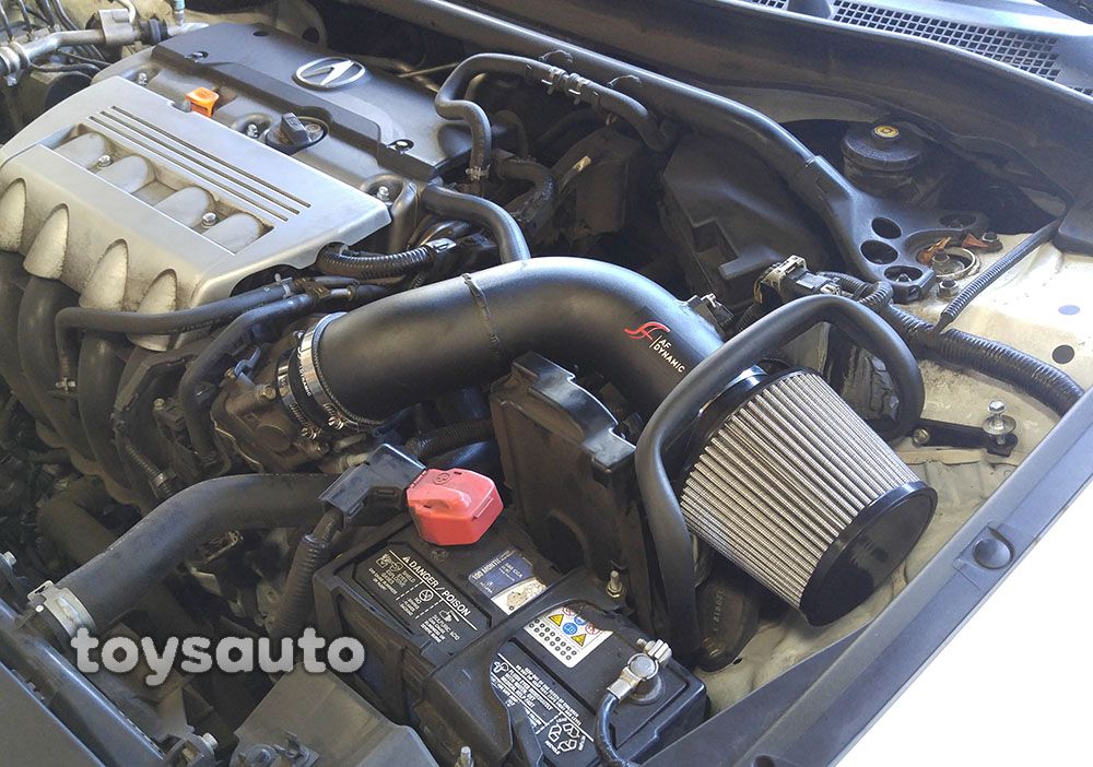AF Dynamic Air Filter intake 3.5" Red Pipe for Acura TSX 09-14 2.4L +Heat Shield