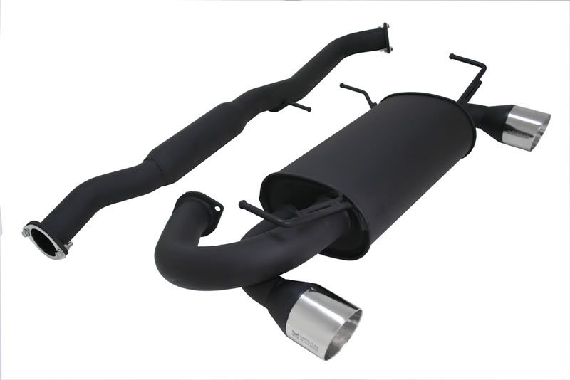 MEGAN 4.5" Dual Stainless Tips Black OE RS Catback Exhaust for 350z Z33 Fairlady