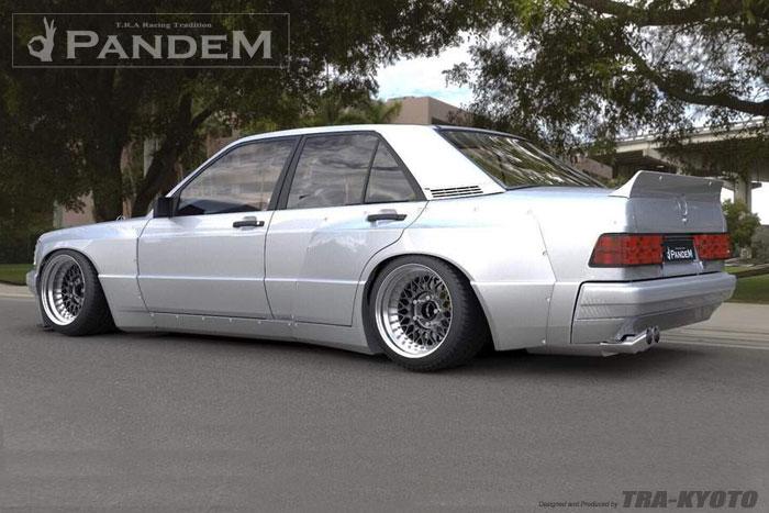Pandem Aero Mercedes Benz 190E (W201) 4Door Wide-Body Aero Kit